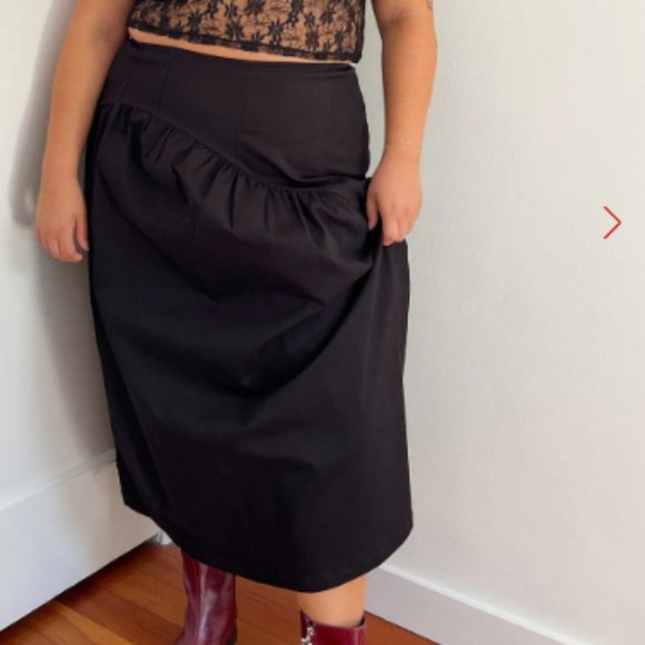 Maeve Midi Skirt LISA SAYS GAH - CAVIAR TWILL small - Picture 5 of 6